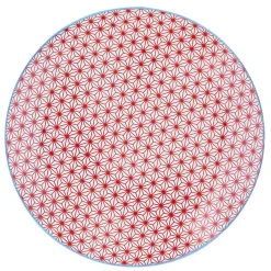 6 Assiettes à dessert Pattern Color bleu clair/rouge/jaune - D.21 cm