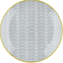 6 Assiettes à dessert Pattern Eclipse gris anthracite - D.21 cm