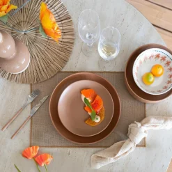 6 Assiettes À DessertArita 20.5Cm En GrèsMarron