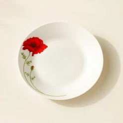 6 Assiettes À DessertCoquelicot 19.5CmPorcelaine