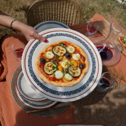 6 Assiettes À PizzaAmatxi 32Cm En FaienceBlanc