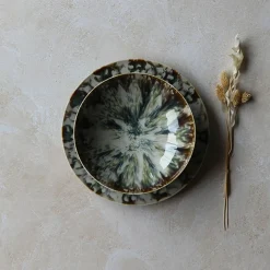 6 Assiettes CalottesMaka 21Cm En Porcelaine