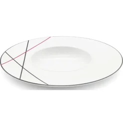 6 Assiettes creuses en Porcelaine Bistrot chef blanches - D.30 cm