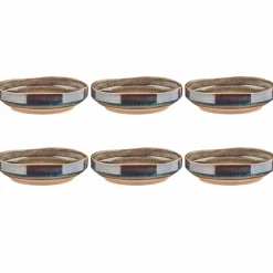 6 Assiettes Creuses Genesis marron volcanique - 100 cl