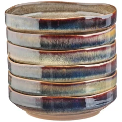 6 Assiettes Creuses Genesis marron volcanique - 100 cl