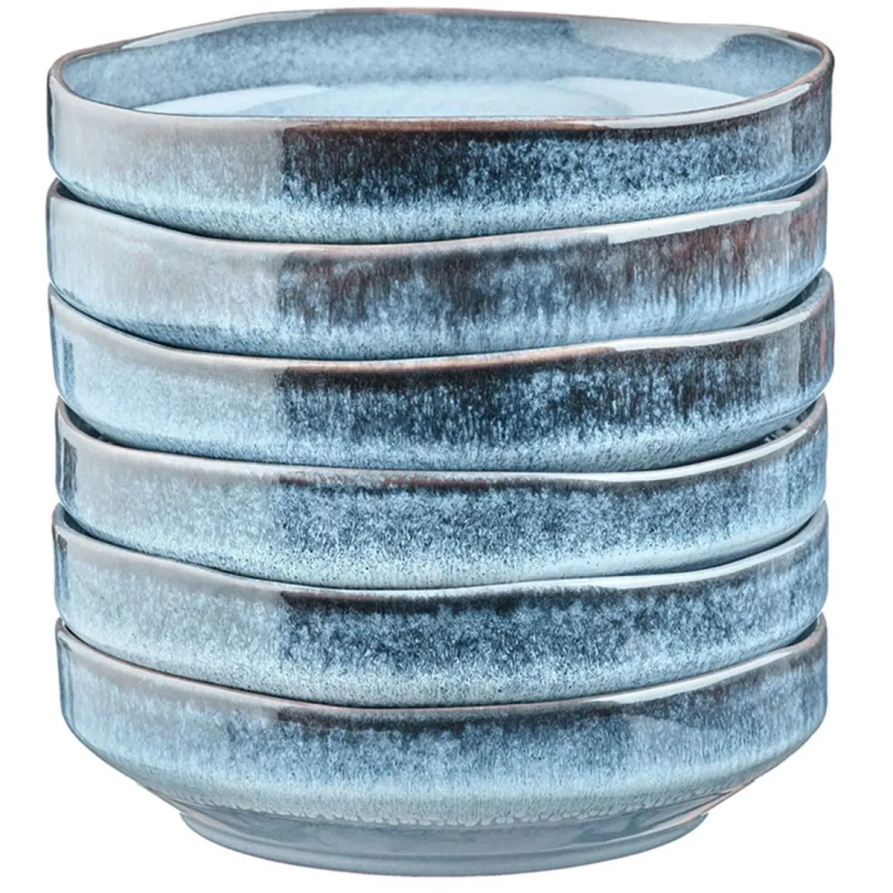 6 Assiettes Creuses Genesis bleues - 100 cl