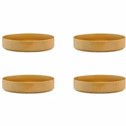 4 Assiettes Creuses Scandi jaune ocre - 100 cl