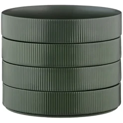 4 Assiettes Creuses Scandi vert olive - 100 cl