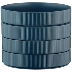 4 Assiettes Creuses Scandi bleu marine - 100 cl