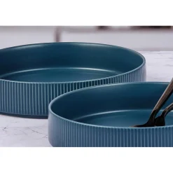 4 Assiettes Creuses Scandi bleu marine - 100 cl