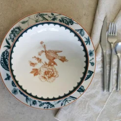 6 Assiettes CreusesBotanic 21Cm EnPorcelaine