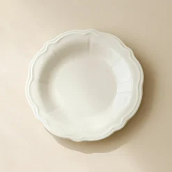 6 Assiettes CreusesCharlotte 22Cm En GrèsBlanc