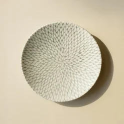 6 Assiettes CreusesJasmin 21Cm EnPorcelaine Blanc