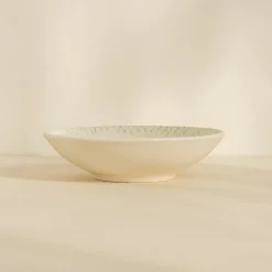 6 Assiettes CreusesJasmin 21Cm EnPorcelaine Blanc