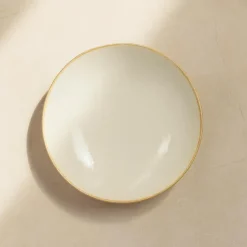 6 Assiettes CreusesNuance 21Cm EnPorcelaine Blanc