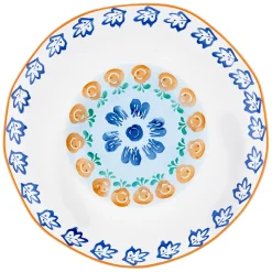 4 Assiettes de Cuisine en Porcelaine Napoli multicolore - D.27 cm