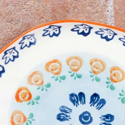 4 Assiettes de Cuisine en Porcelaine Napoli multicolore - D.27 cm