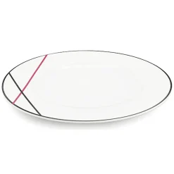 6 Assiettes dessert en Porcelaine Bistrot chef blanches - D.22 cm