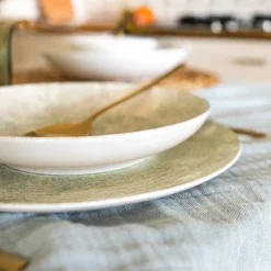 6 Assiettes ÀDessert Natura 21Cm EnPorcelaine