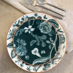 6 Assiettes DessertBotanic 20Cm EnPorcelaine