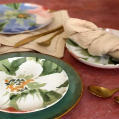 6 Assiettes DessertsFloralux 21Cm EnPorcelaine