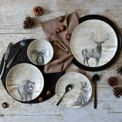 6 Assiettes DessertsLachat Renard 21Cm EnPorcelaine