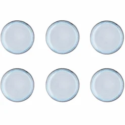 6 Assiettes Genesis bleues - D.20.5 cm
