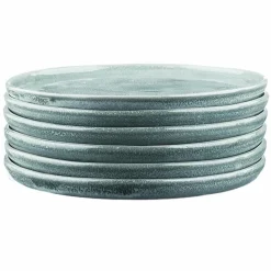 6 Assiettes Magma bleues - D.20 cm