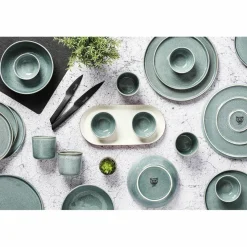 6 Assiettes Magma bleues - D.27 cm