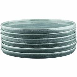 6 Assiettes Magma bleues - D.27 cm