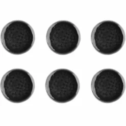6 Assiettes Moon noires - D.21 cm