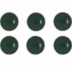 6 Assiettes Oxygen gris/vert bouteille/beige - D.21.5 cm