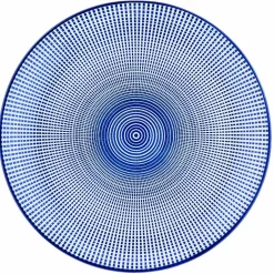 6 Assiettes plates Pattern Dark blue bleu foncé - D.26 cm