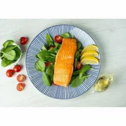 6 Assiettes plates Pattern Dark blue bleu foncé - D.26 cm