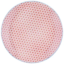 6 Assiettes plates Pattern Color bleu clair/rouge/jaune - D.26 cm