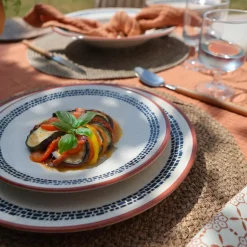 6 Assiettes PlatesAmatxi 25Cm En FaienceBlanc