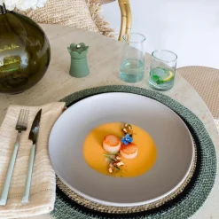 6 Assiettes PlatesArita 27Cm En Grès Gris