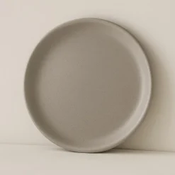 6 Assiettes PlatesArita 27Cm En Grès Gris