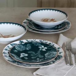 6 Assiettes PlatesBotanic 27Cm EnPorcelaine