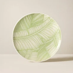 6 Assiettes Plates26Cm En Grès Vert