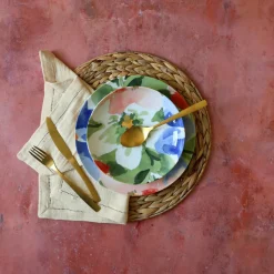 6 Assiettes PlatesFloralux 26Cm EnPorcelaine