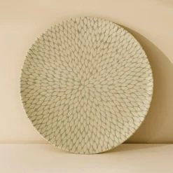 6 Assiettes PlatesJasmin 27Cm EnPorcelaine Blanc