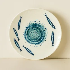 6 Assiettes PlatesSardine 27Cm En Faience