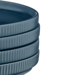 4 Assiettes Scandi bleu marine - D.21 cm