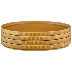 4 Assiettes Scandi jaune ocre - D.21 cm