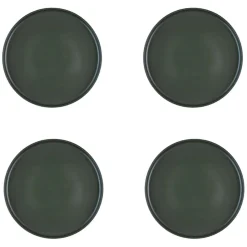 4 Assiettes Scandi vert olive - D.21 cm