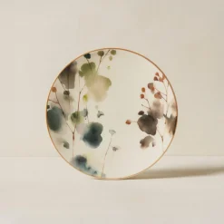 6 AssiettesDessert Aquarelle 20CmEn Porcelaine