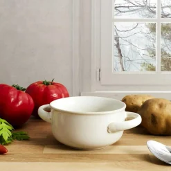 6 Bols à soupe au grès du temps beige - 13.7x7x13.7 cm