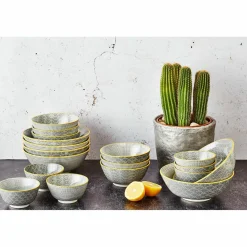 6 Bols apéritif Pattern Eclipse gris anthracite - D.12 cm