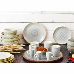 6 Bols apéritif Pattern Eclipse gris anthracite - D.12 cm